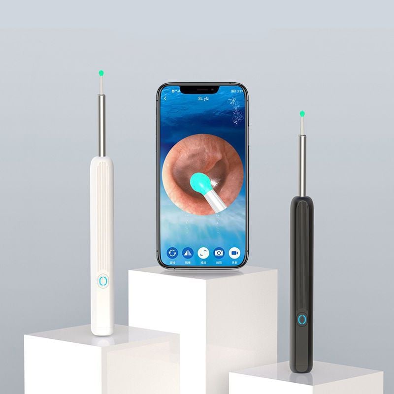 (Early Christmas Sale- SAVE 50% OFF)Clean Earwax - Wi -Fi Visible Wax Elimination Spoon,USB 1080P HD Load Otoscope
