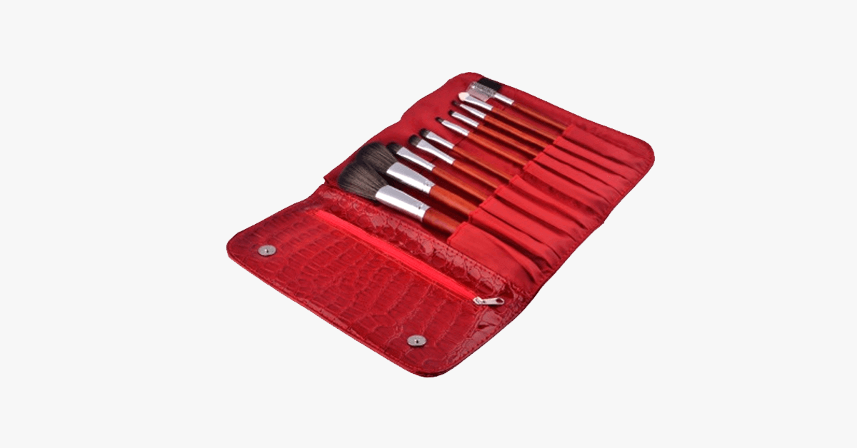 10 Pcs Crimson Brush Set