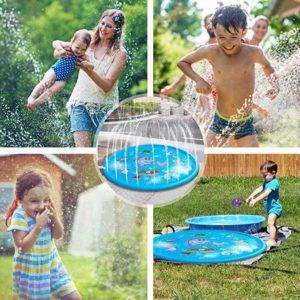 100 Cm Summer Childrens Baby Play Water Mat Games Beach Pad Lawn Inflatable Spray Water Cushion Toys Outdoor Tub Swiming Pool