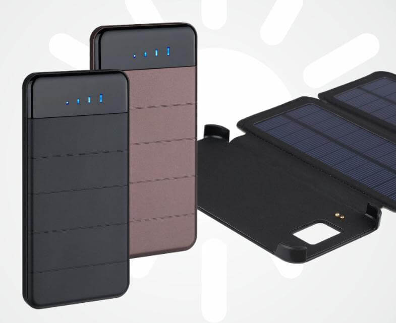 10000Mah Portable Foldable Solar Power Bank With 5V 2A Outputs Compatible With Smart Phones Tablets More