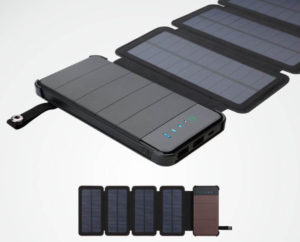 10000Mah Portable Foldable Solar Power Bank With 5V 2A Outputs Compatible With Smart Phones Tablets More