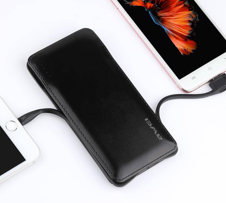10000Mah Power Bank That Hides Charging Cables Bring One And Charge All