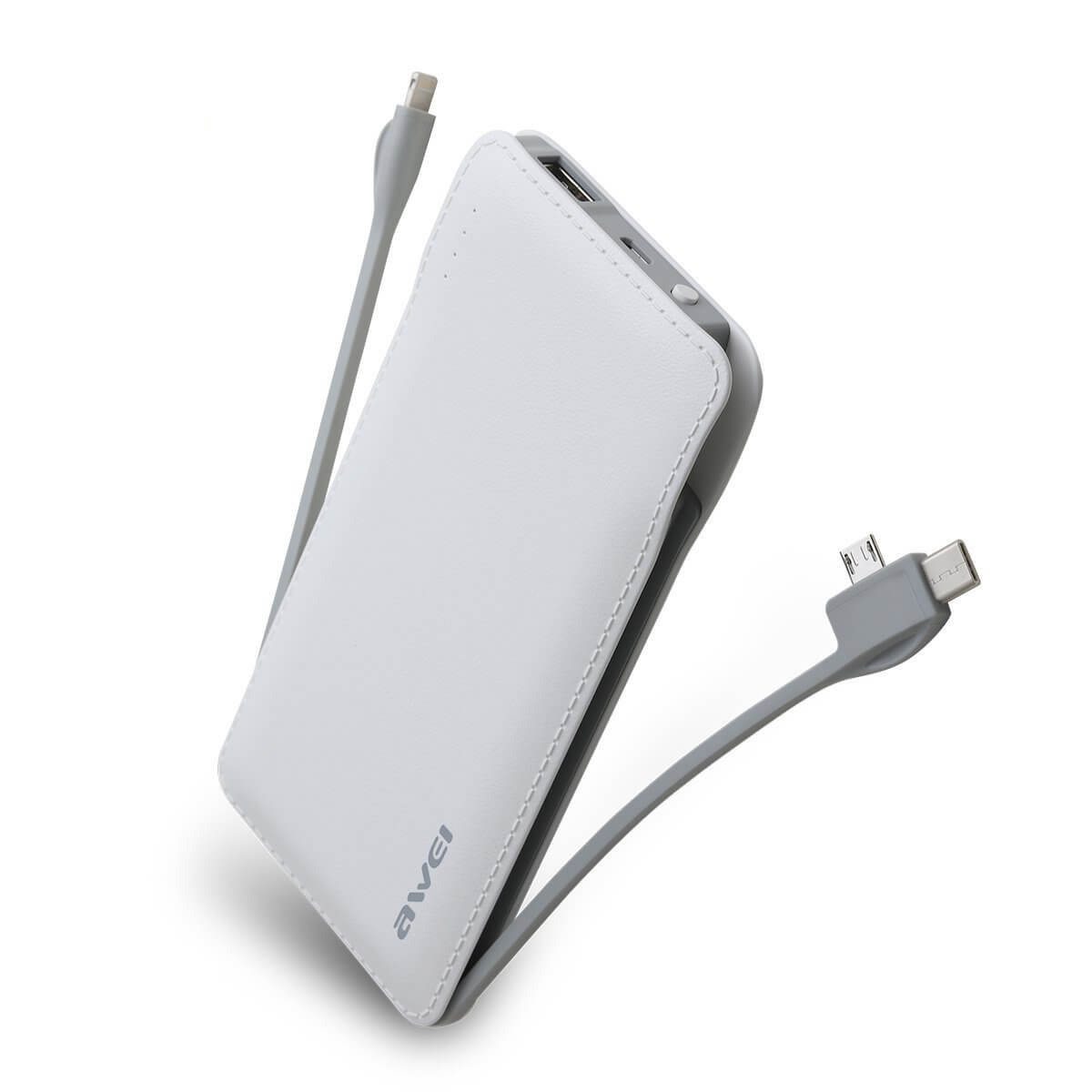 10000Mah Power Bank That Hides Charging Cables Bring One And Charge All