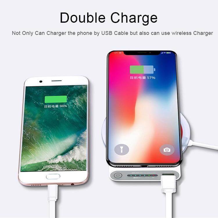 10000Mah Universal Portable Power Bank Qi Wireless Charger For Iphone And Android