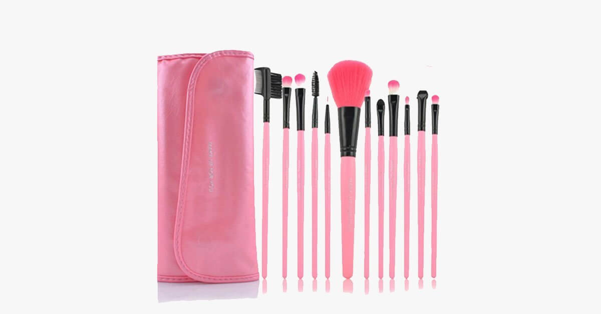 12 Piece Pink Glory Brush Set