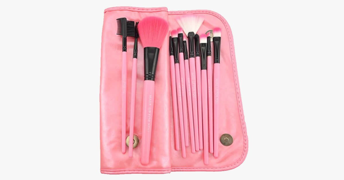 12 Piece Pink Glory Brush Set