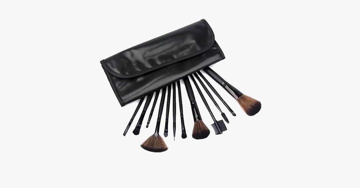 12 Piece Professional Black Brush Set Enjoy A Makeup Experience That Makes Blending Easy
