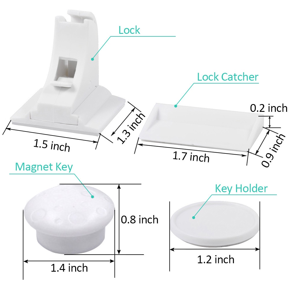 12+3Pcs Magnetic Children Safety Protection Cabinet Door Lock