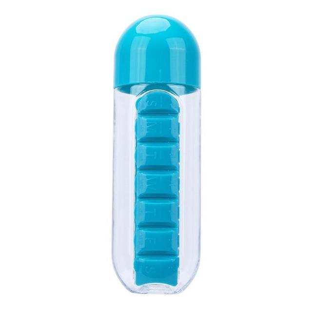 2 In 1 Pill Organiser Water Bottle