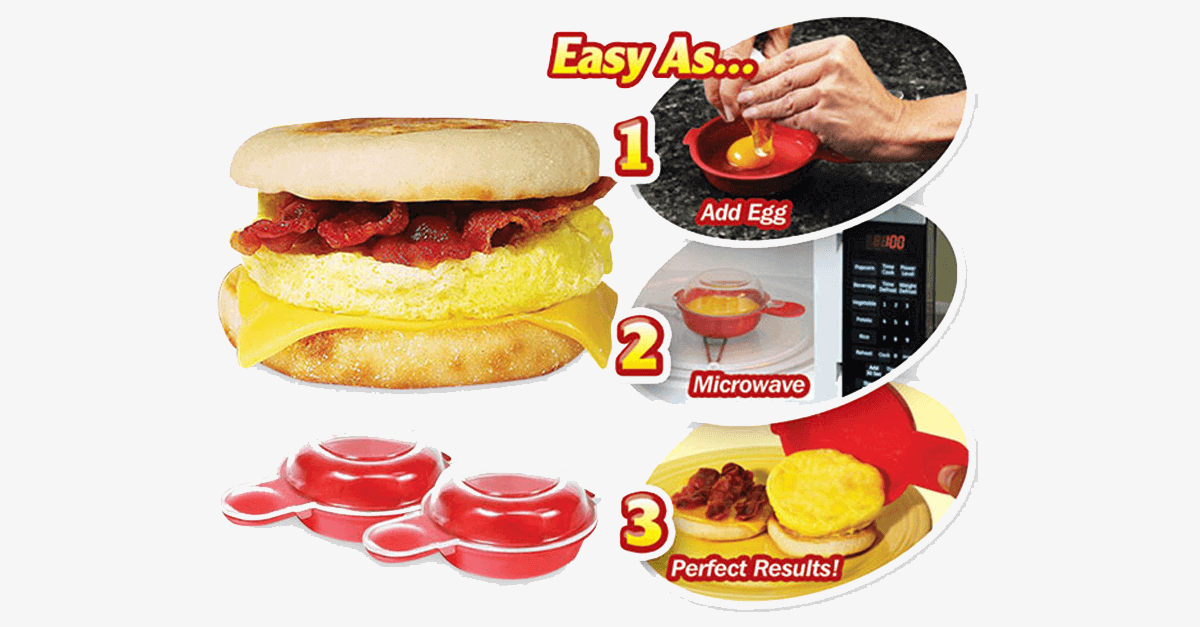2 Pack Easy Microwave Egg Cooker