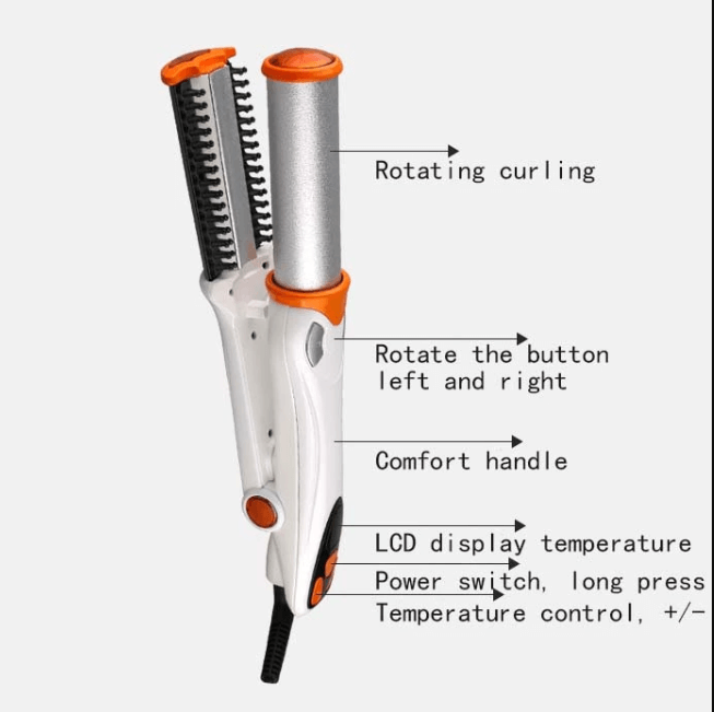 2 Way Rotating Curling And Straightening Iron