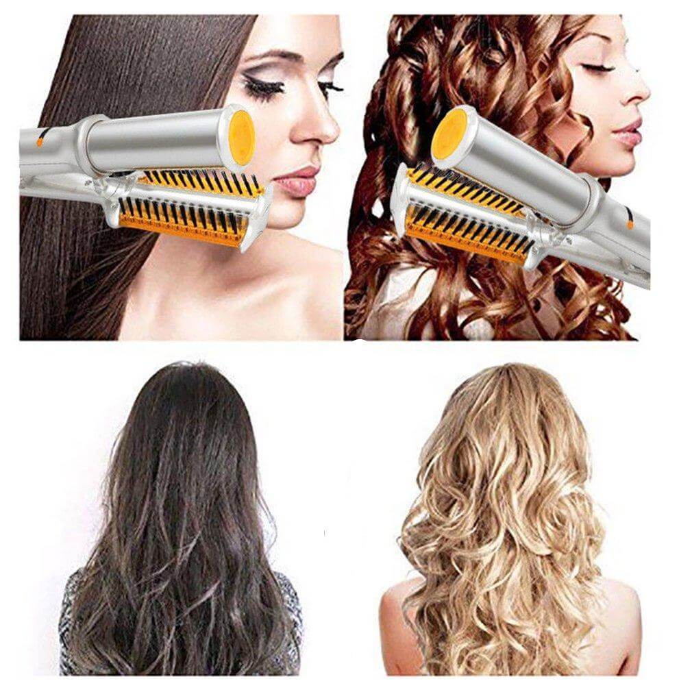 2 Way Rotating Hair Straightener Curler