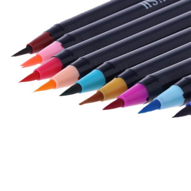 20 Colors Watercolor Soft Brush Calligraphy Pen