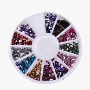 2400 Pieces Of Rhinestones For Nail Art Manicure In12 Color Wheel