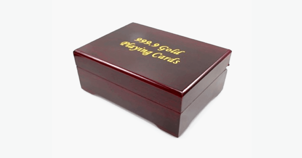24K Gold Plated Playing Cards With Case