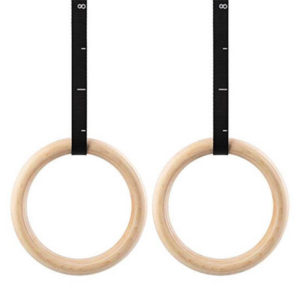 2Pcs Wooden Gymnastics Birch Ring