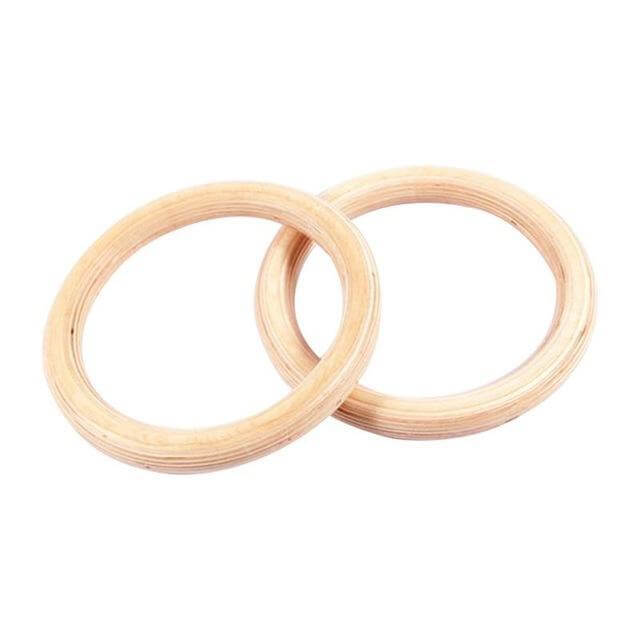 2Pcs Wooden Gymnastics Birch Ring