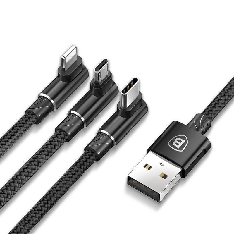 3 Headed L Shaped Cable To Have All Your Devices Covered