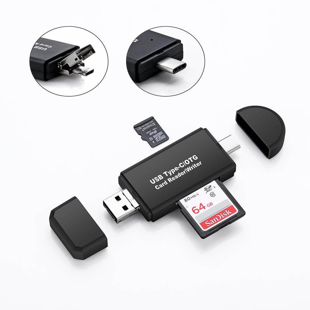 3 In 1 Usb Type C Card Reader Expand The Capabilities Of Your Devices