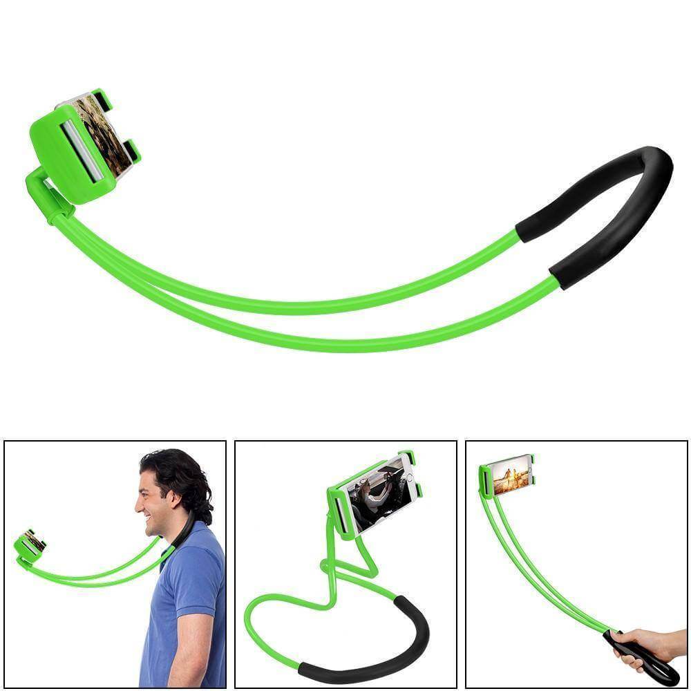 360 Degree Rotation Lazy Bendable Flexible Hang Neck Phone Holder Iphone And Android