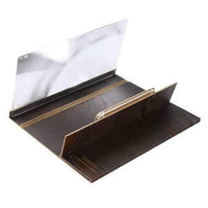 3D Phone Screen Amplification Magnifier Wood Bracket