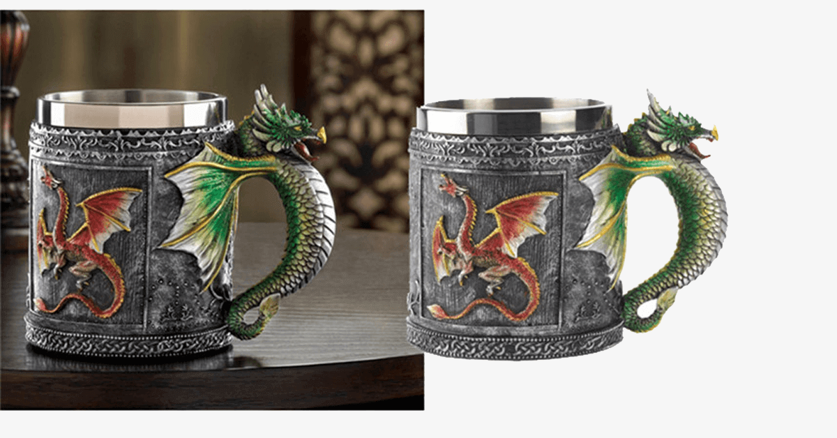 3D Stainless Steel Dragon Mug