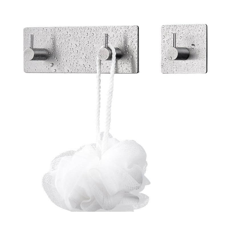 3M Sticker Adhesive Stainless Steel Hooks Wall Door Clothes Coat Hat Hanger Kitchen Bathroom Rustproof Towel Hooks