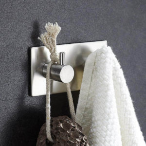 3M Sticker Adhesive Stainless Steel Hooks Wall Door Clothes Coat Hat Hanger Kitchen Bathroom Rustproof Towel Hooks