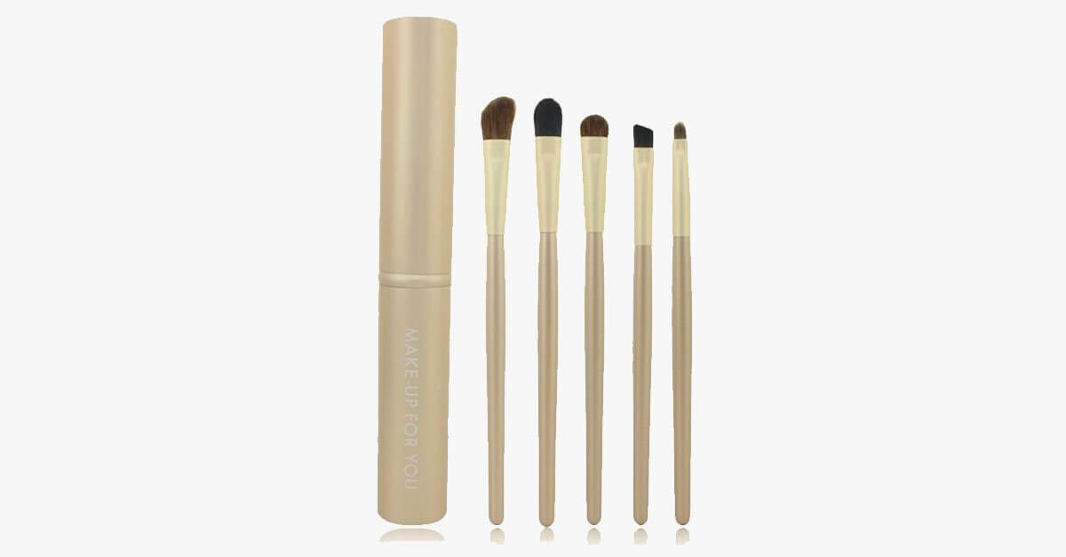 5 Piece Professional Eyeshadow Brush Setwhich Blends Eyeshadow Perfectly Soft Bristles Gives You Professional Results