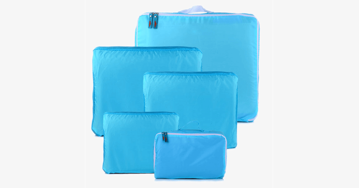 5 Piece Travel Bag Organizer Set Assorted Colors