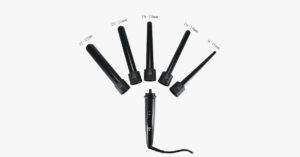 5 Professional Curling Wand Set 85W 100 240V With Heat Resistant Glove