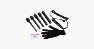 5 Professional Curling Wand Set 85W 100 240V With Heat Resistant Glove