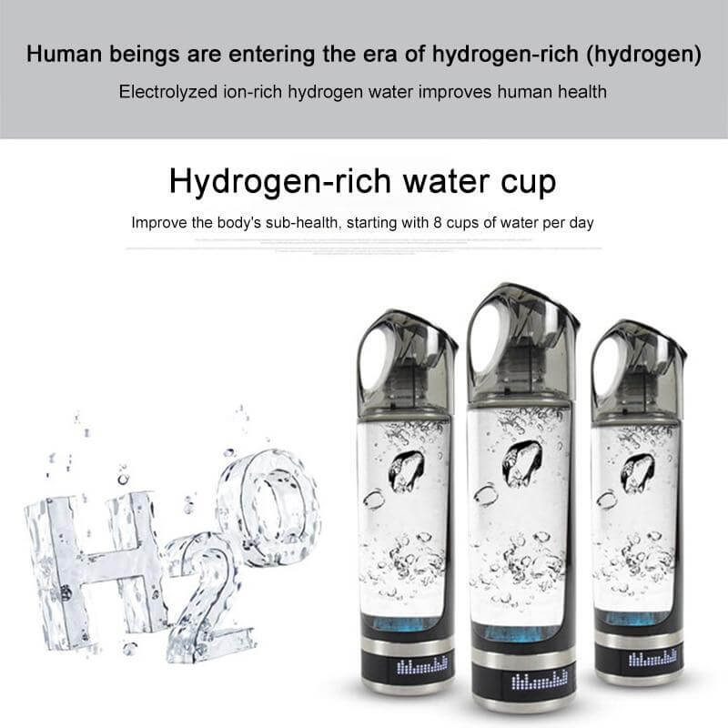 500Ml Led Display Hydrogen Generator Water Bottle