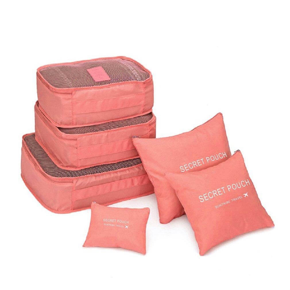 6 Pcs Set Nylon Travel Bag Packing Cubes Set Organizer Luggage Bags Large Capacity Travel Hand Clothing Sorting Bolsa De Viaje