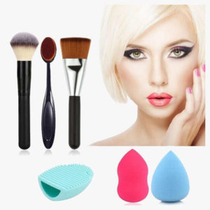 6 Piece Brush Sponge Combo Making It Easy To Blend Makeup