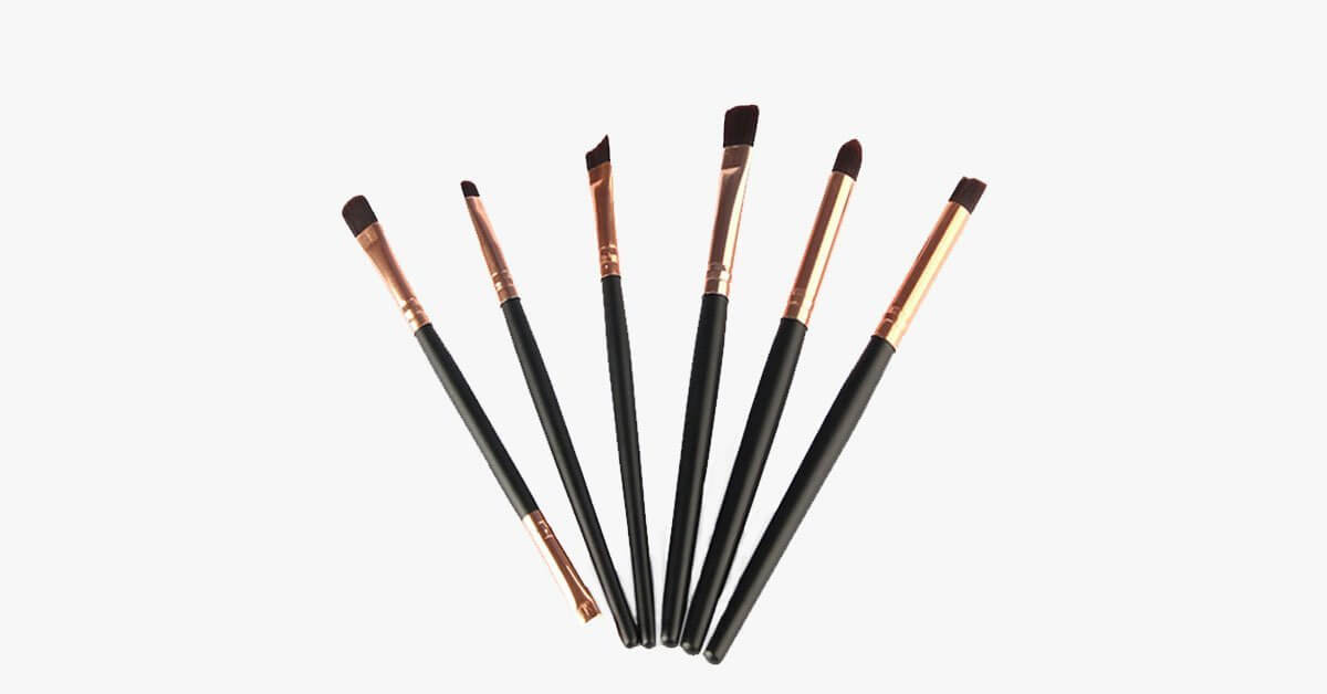 6 Piece Professional Makeup Brushes Set