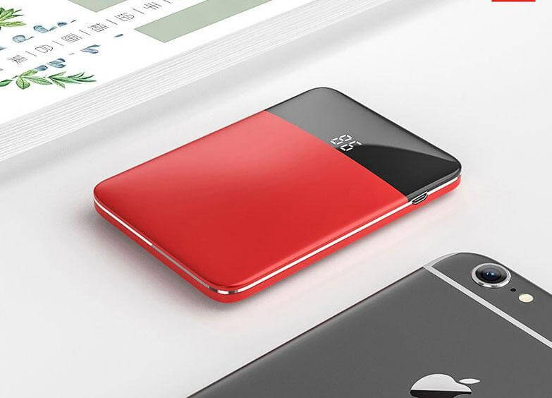 6000Mah Mini Power Bank With Concealable Cable Adapters