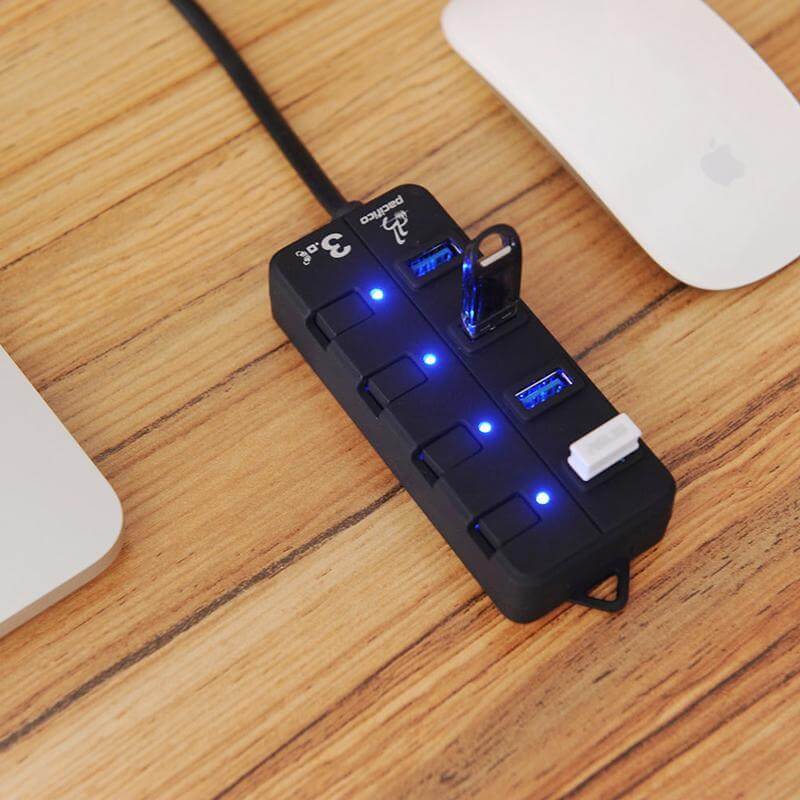 7 Port Usb Hub With Independent Switch Add 7 Additional Devices To Your Usb Port