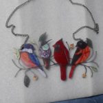 The best Christmas Gift-Birds Stained  Window  Panel Hangings