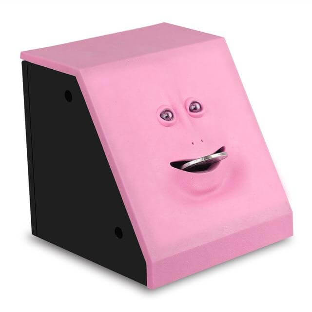 Abedoe Face Money Eating Box Automatic Saving Bank Chewing Piggy Bank Cat Safe Box Savings Money For Children Candy Machine