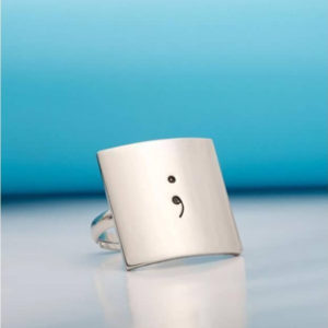 Adjustable Semicolon Ring