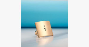 Adjustable Semicolon Ring