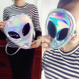 Alien Backpack Holographic 3D Et Head Backpack