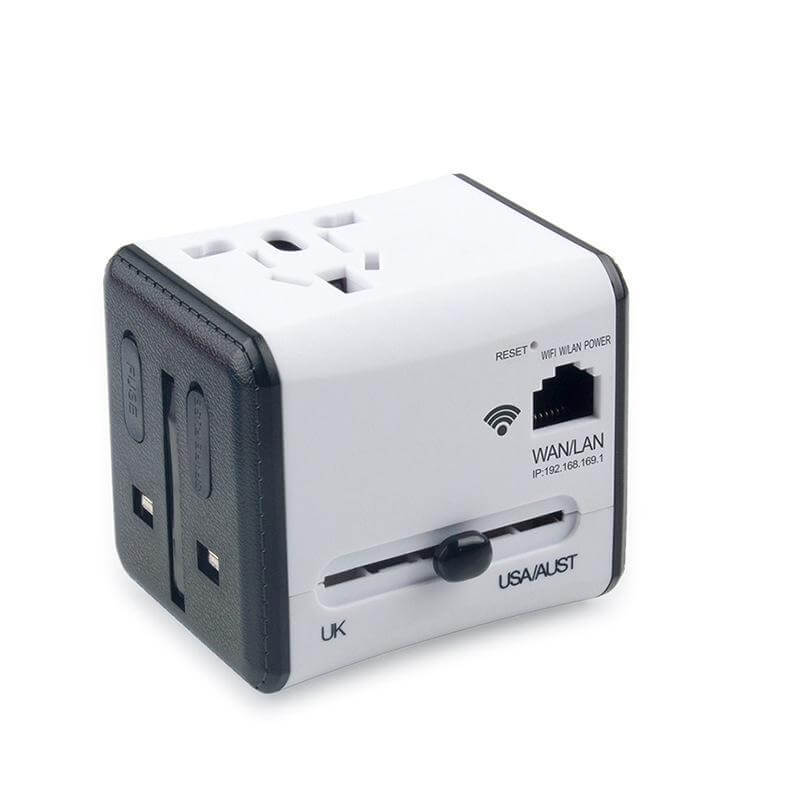 All In One Dual Port Travel Adapter With Wifi Stay Connected Anywhere Anytime