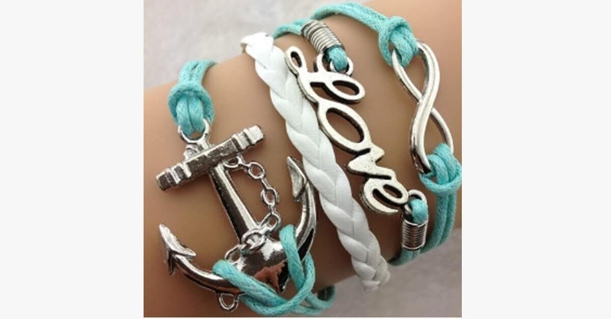 Anchor Love Infinity Bracelet