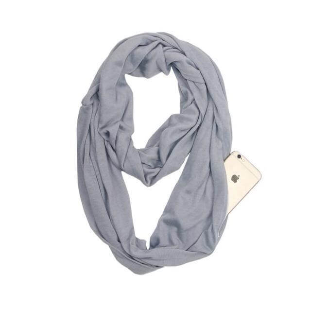 Anti Theft Scarf With Pocket