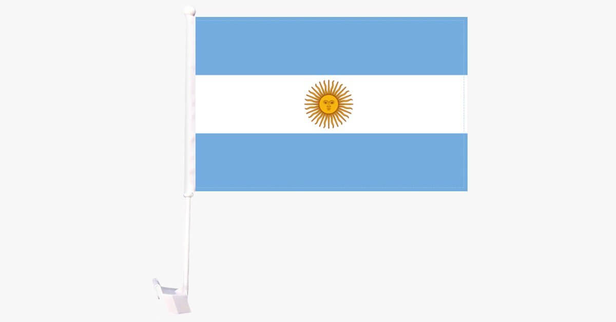 Argentina Flag Car Window Pole Decoration