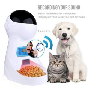 Automatic Pet Feeder 4 Meal With Voice Recording Cat Dog Timed