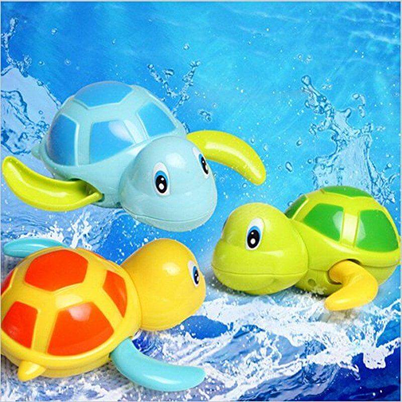 Baby Bath Toy Floating Toy Baby Turtle Wound Up Chain
