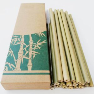Bamboo Drinking Straws 10 Pack Reusable And Eco Friendly